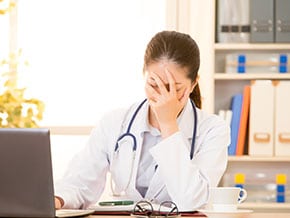 Physicians feeling burnout