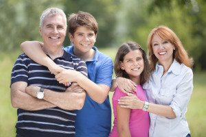 Family smiling