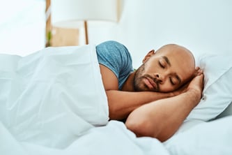 young man sleeping