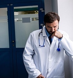 Distressed male physician